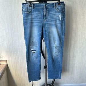 Liverpool Los Angeles, distressed jeans, Size 12/31